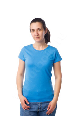 Лазурная женская футболка